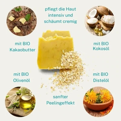 Hafermilch-Honig Seife