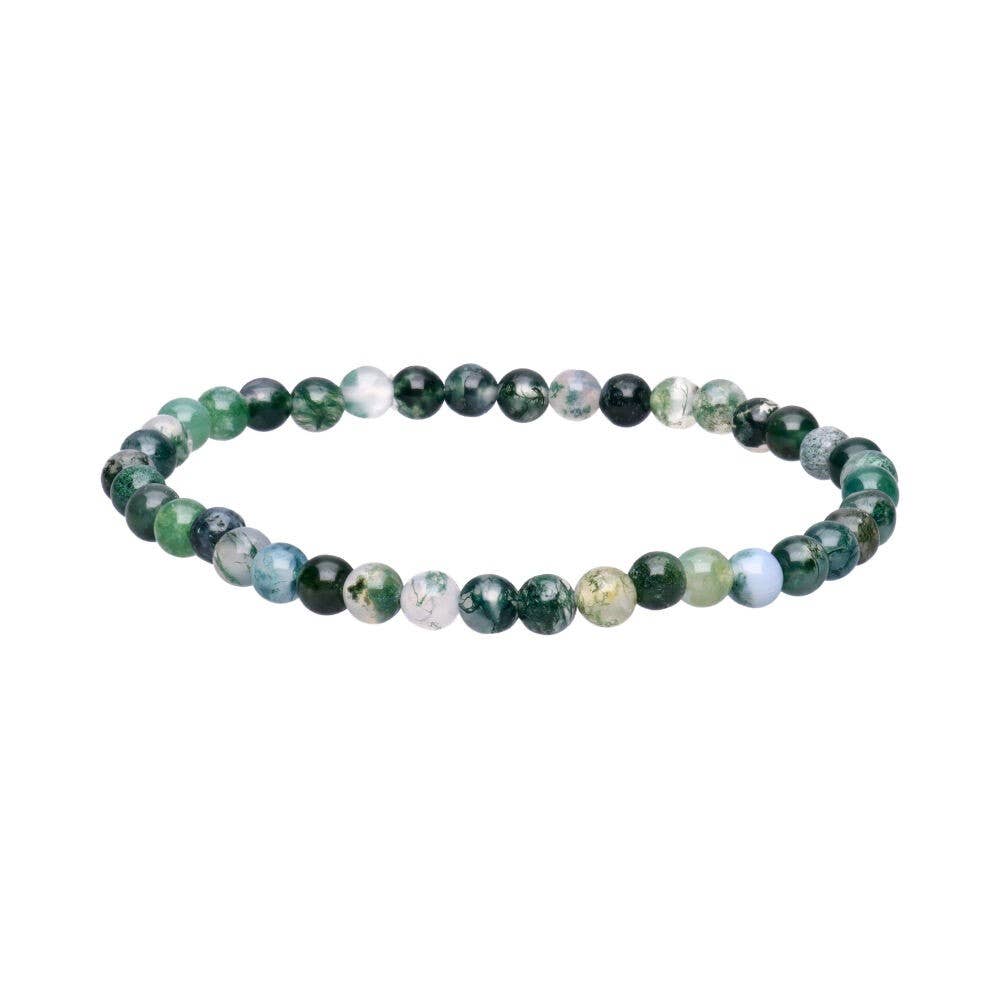Moosachat-Armband 4 mm – Wachstum & Harmonie