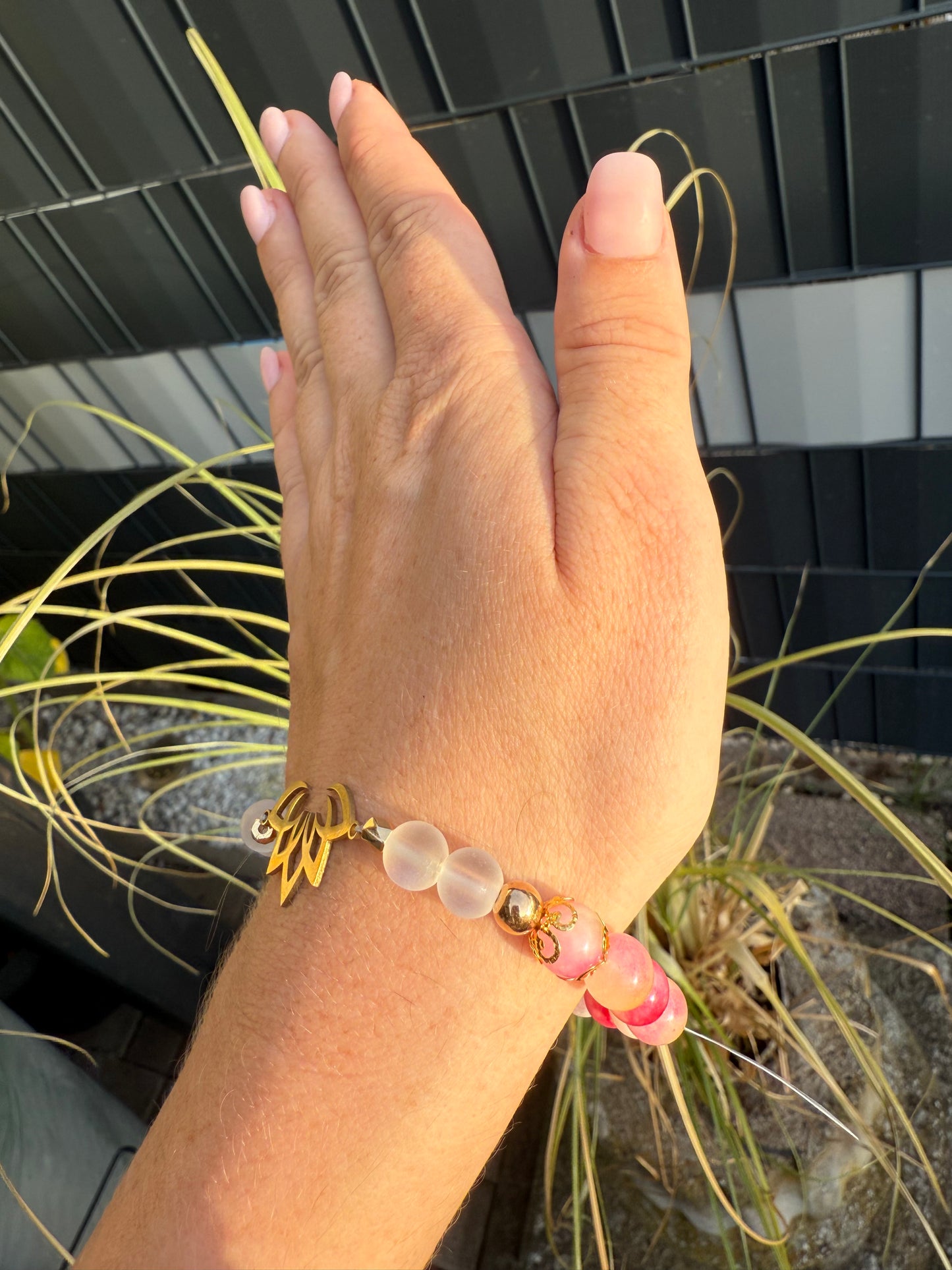 🍉 Lotus Glow – Wassermelone & Mondstein