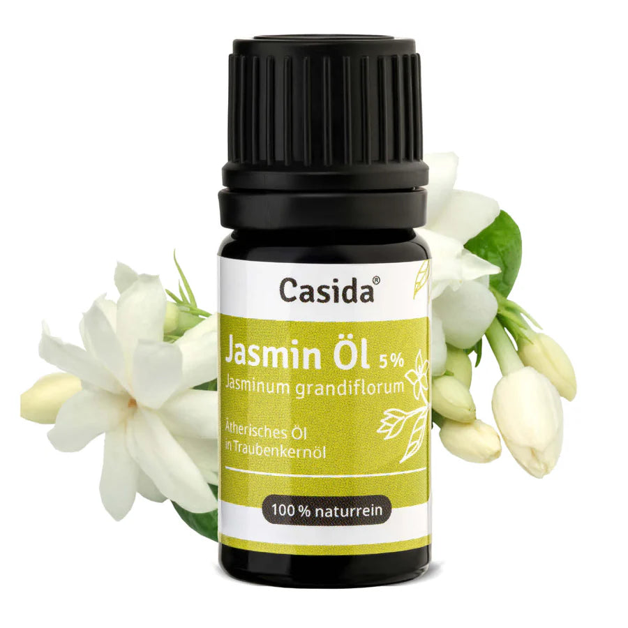 Jasmin Öl 5 % - Naturreines Jasmin Öl 5 % in Traubenkernöl (5ml)