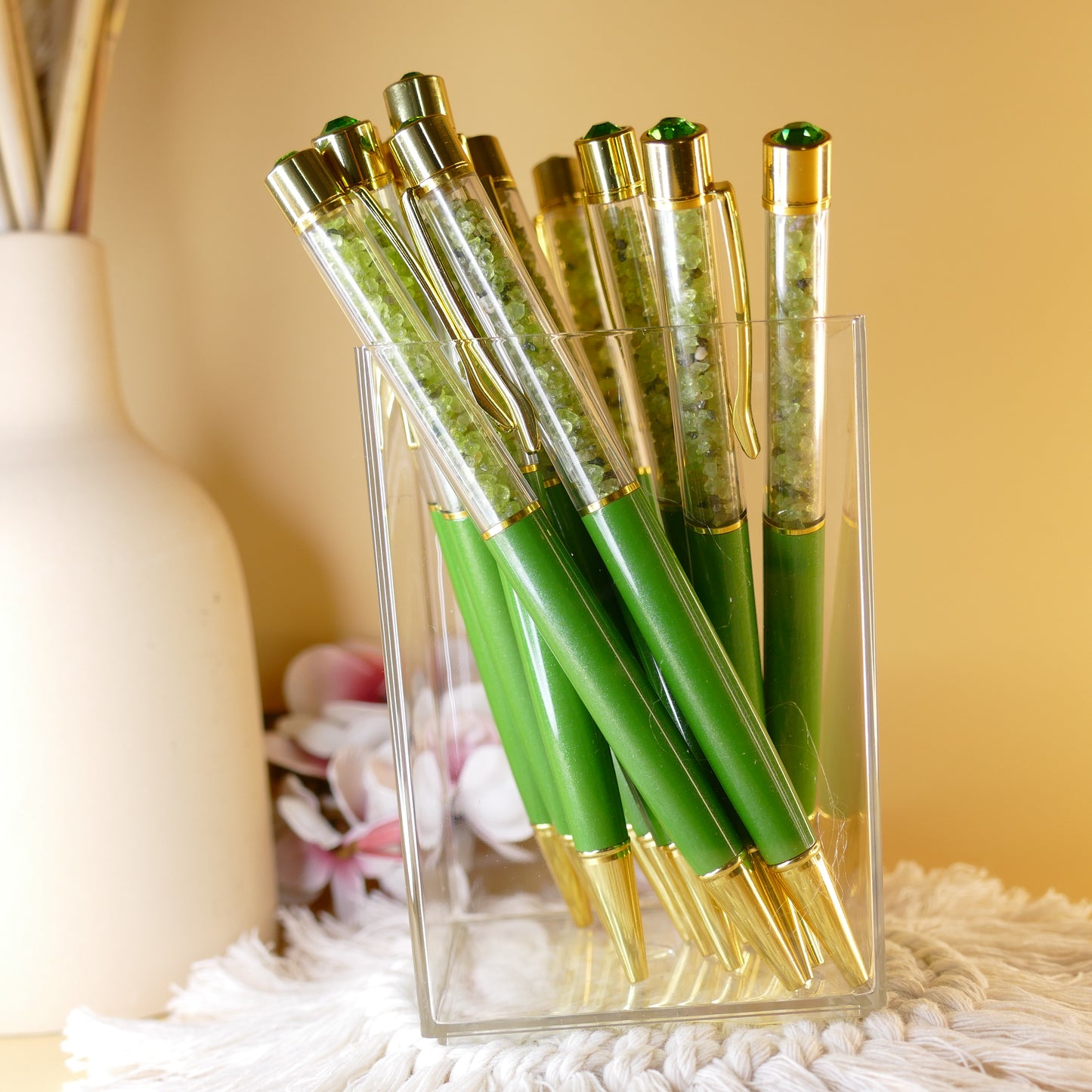 Heilstein-Stift „Peridot“ – Lebenskraft & Harmonie