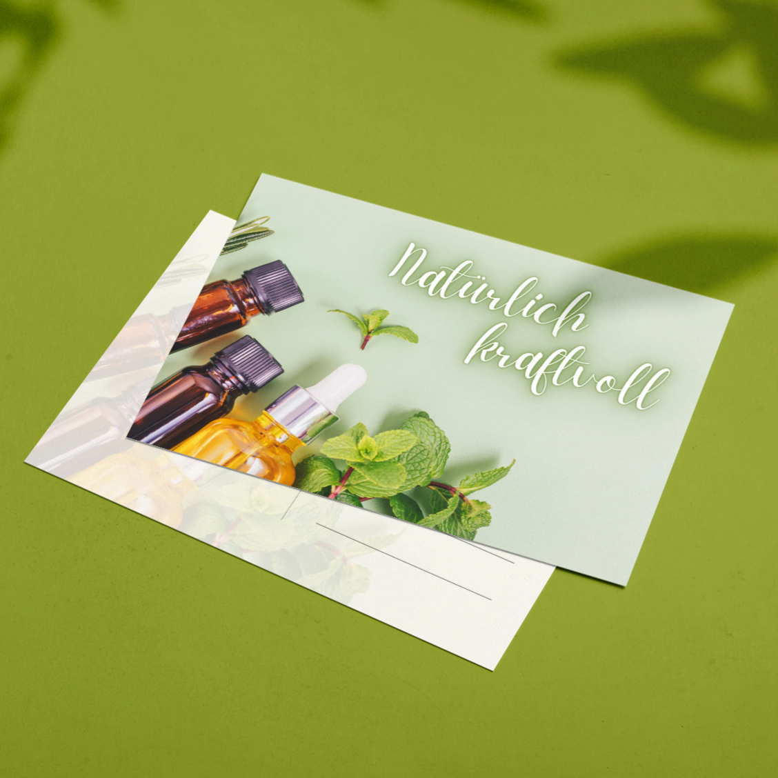 Postkarte aetherische oele