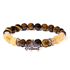 Armband Tigerauge & Rutilquarz - Energie, Schutz und innere Stärke