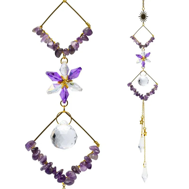 Sonnenfänger mit Amethyst und Rhomben