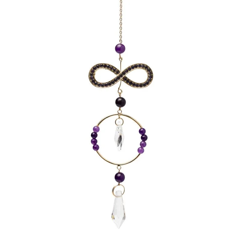 Sonnenfänger Unendlichkeit mit Amethyst und Kristall