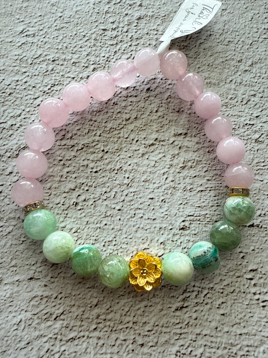 🌸 Heart Fire – Rosenquarz, Phönix & Goldblüte