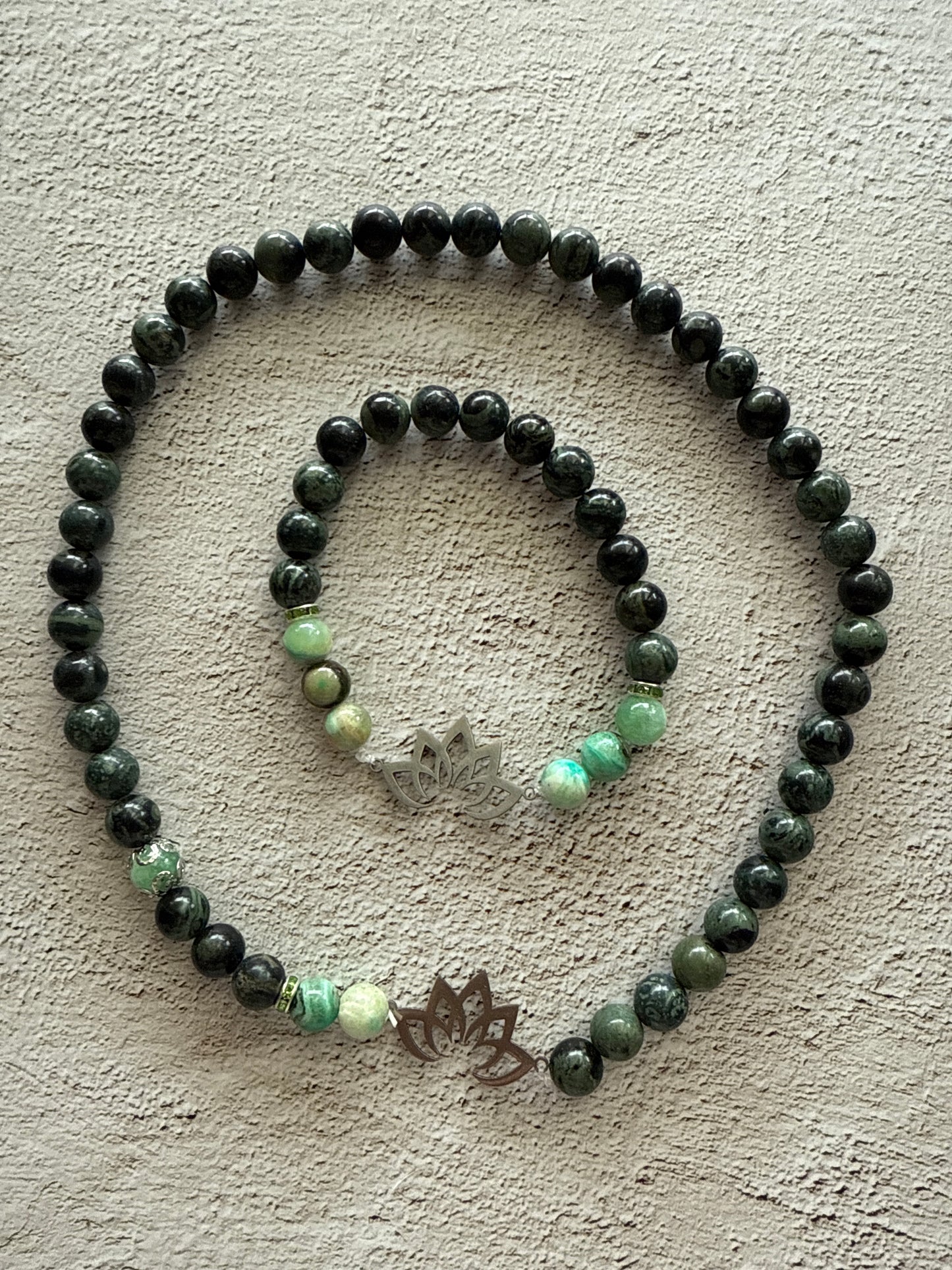 🌿 Wachstum & Wandlung – Malachit & Phönix Set