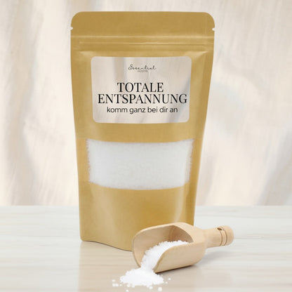 Badesalz Totale Entspannung mit Lavendel, Bergamotte & Zedernholz.