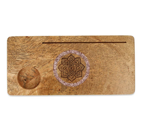 Kartenhalter aus Mangoholz
