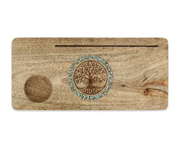 Kartenhalter aus Mangoholz