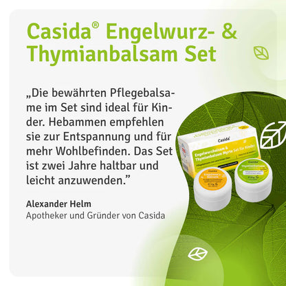 Engelwurz & Thymianbalsam Myrte Kinder Set -  Aromapflege bei Erkältung und Schnupfennase
