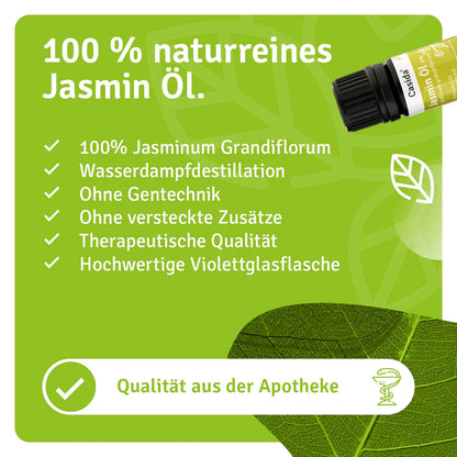 Jasmin Öl 5 % - Naturreines Jasmin Öl 5 % in Traubenkernöl (5ml)