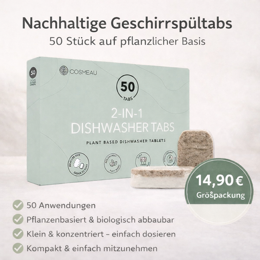 Geschirrspültabs 50 Anwendungen Pflanzlich