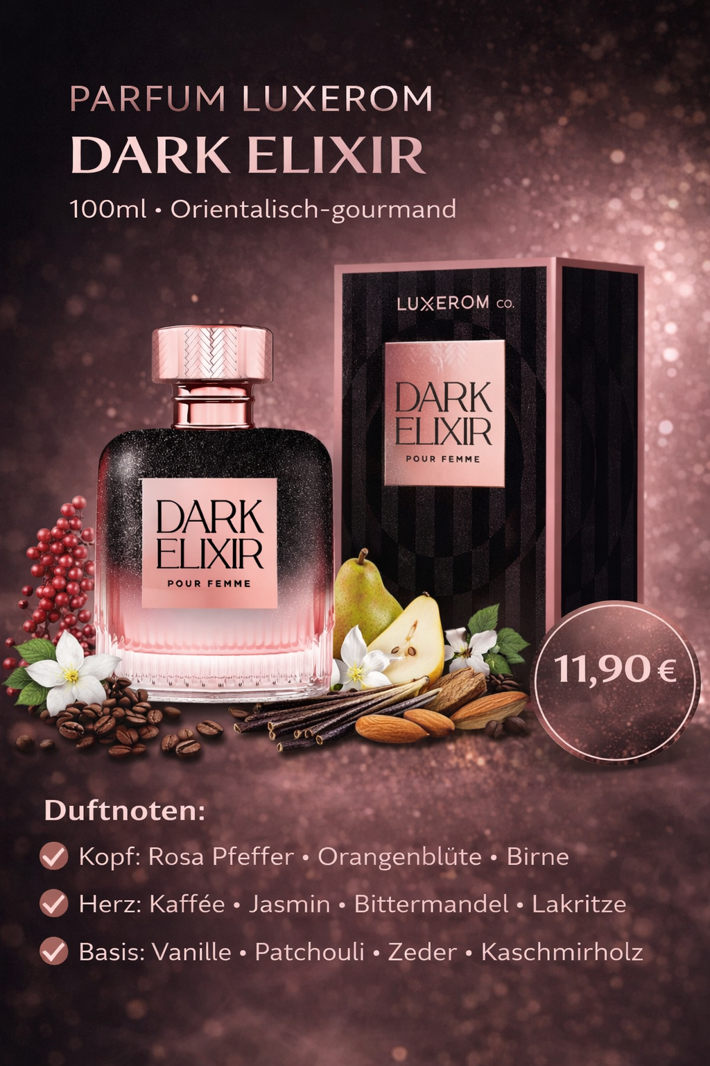 PARFUM 100ML LUXEROM DARK ELIXIR