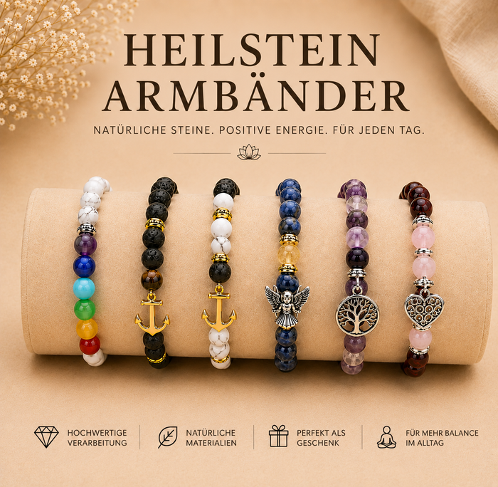 Heilstein Armbänder mit Anhängern