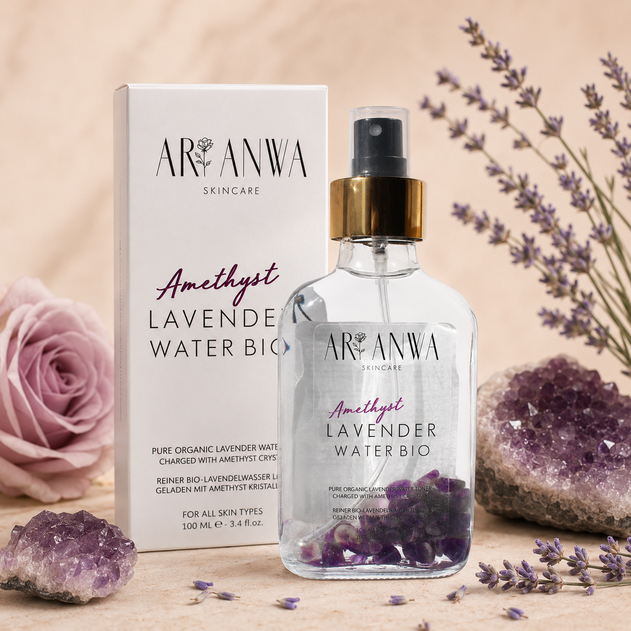VORBESTELLUNG Amethyst Lavendelwasser Spray