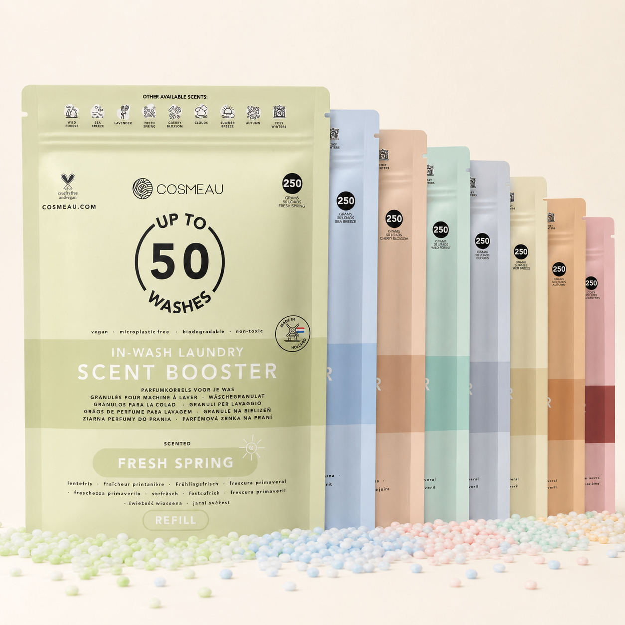 Mikroplastikfreie Duftperlen für Wäsche – 250 g | Cosmeau
