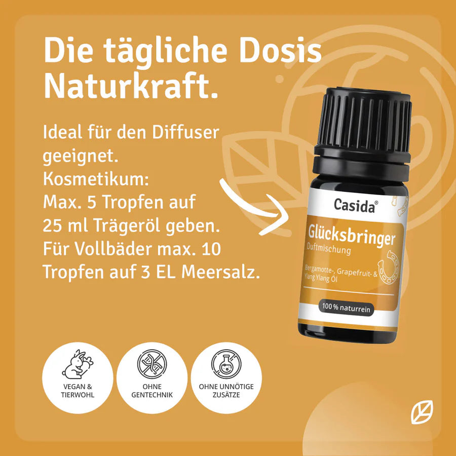 Duftmischung "Glücksbringer" - 100% Reines Ätherisches Öl (5ml)