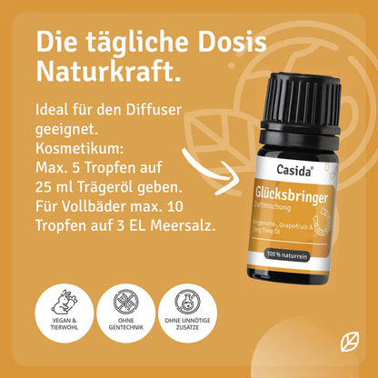 Duftmischung "Glücksbringer" - 100% Reines Ätherisches Öl (5ml)