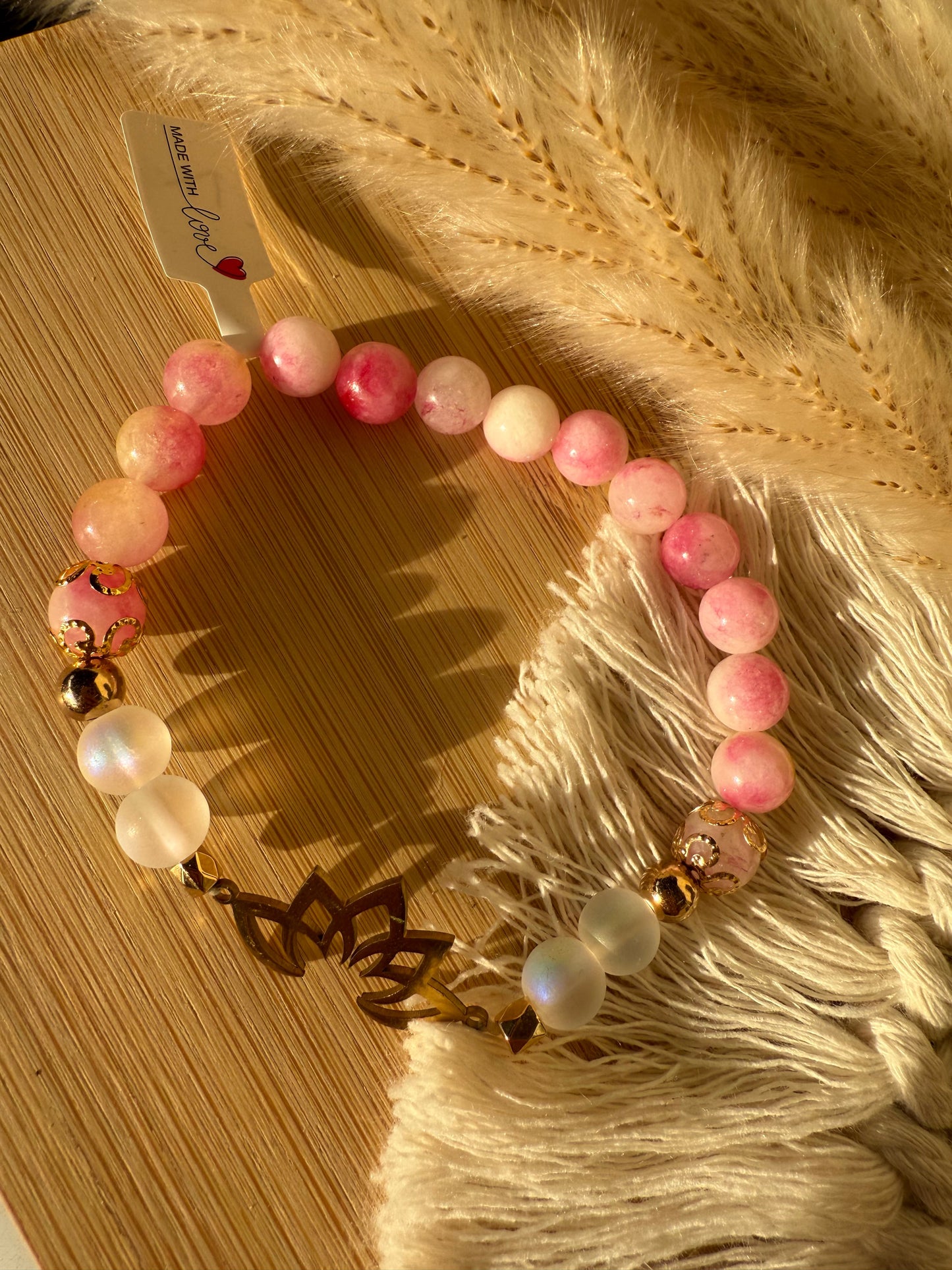 🍉 Lotus Glow – Wassermelone & Mondstein