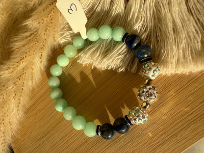 💎 Inner Voice – Lapislazuli & Amazonit mit Blume