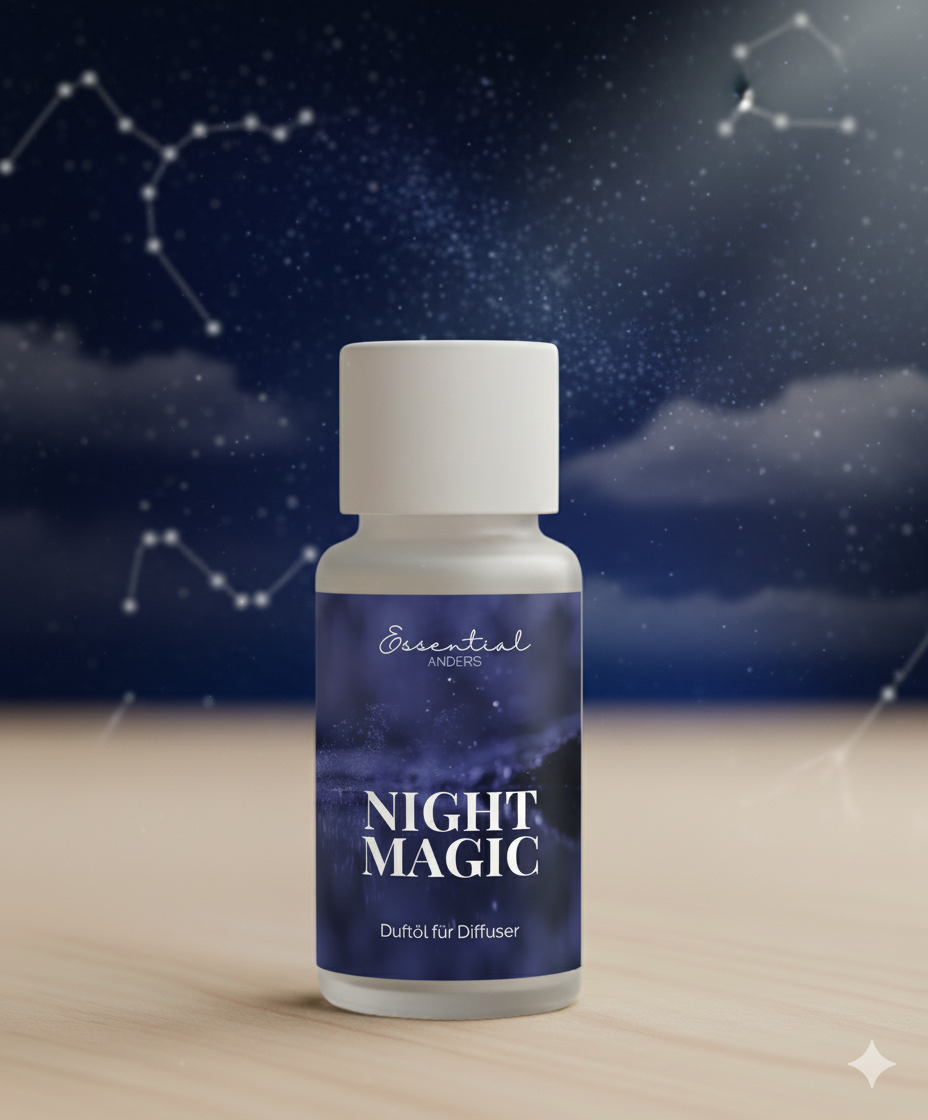 Samtig-warmer Raumduft mit einem Hauch Magie – beruhigend, sinnlich & geheimnisvoll. Duftöl für Diffuser von Essential Anders.