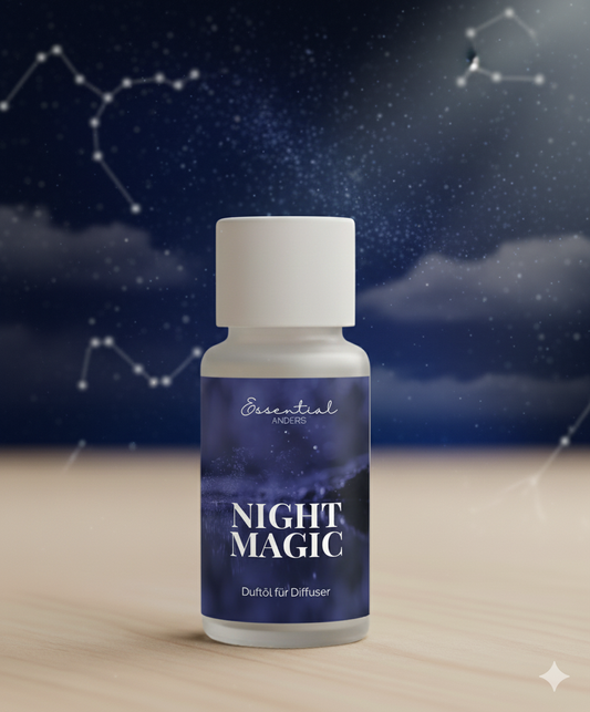 Samtig-warmer Raumduft mit einem Hauch Magie – beruhigend, sinnlich & geheimnisvoll. Duftöl für Diffuser von Essential Anders.