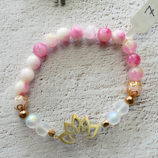 🍉 Lotus Glow – Wassermelone & Mondstein