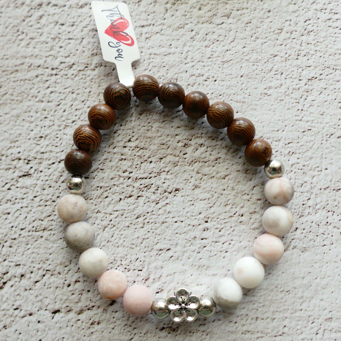 🌸 Earth & Grace – Zebra Jaspis & Holz
