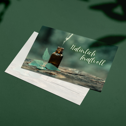 Postkarte aetherische oele