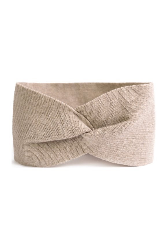 Handgemachtes beige Stirnband aus Wolle – warm, nachhaltig & stilvoll – Accessoire von Essential Anders